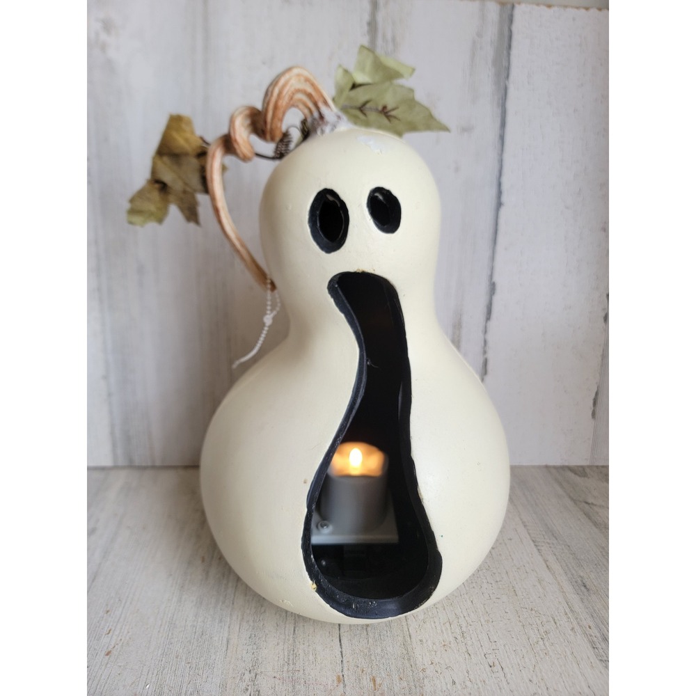 Gemmy ghost gourd Halloween fall light up home decor jack O'Lantern